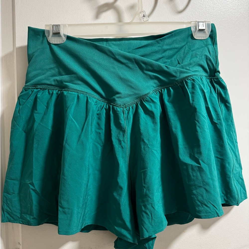 Aerie Green Crossover Shorts Size L